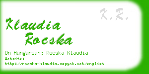 klaudia rocska business card
